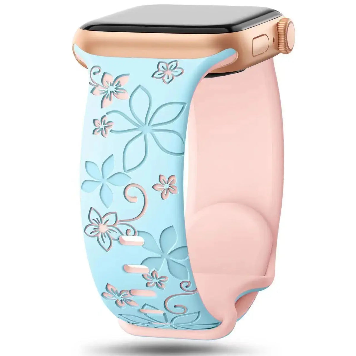 Apple Watch Silicone Band - Durable Floral Design Strap