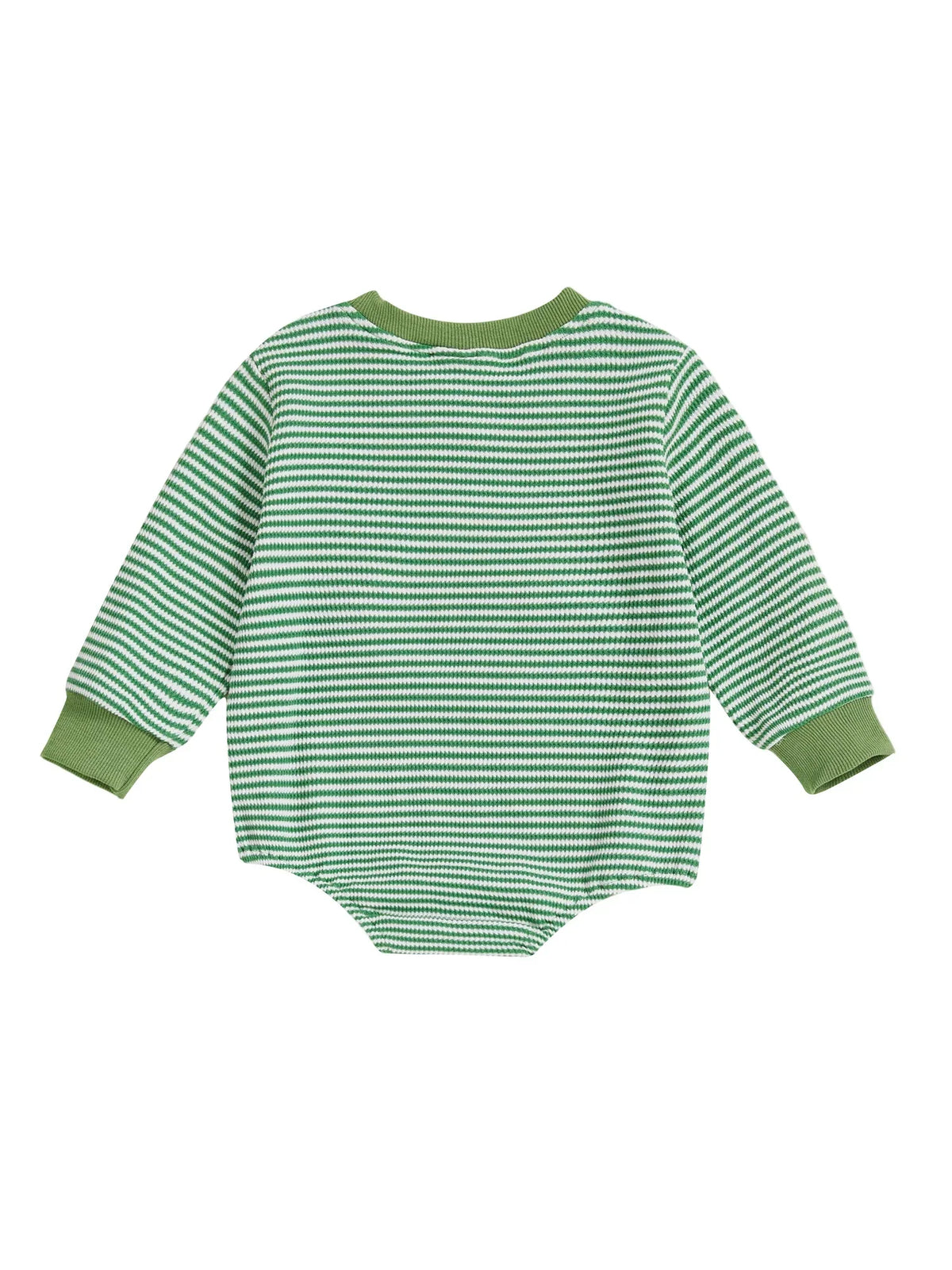 Baby Boy Fall Bubble Romper Casual Digger Tractor Embroidery Striped Long Sleeve Jumpsuit Infant Cute Outfit