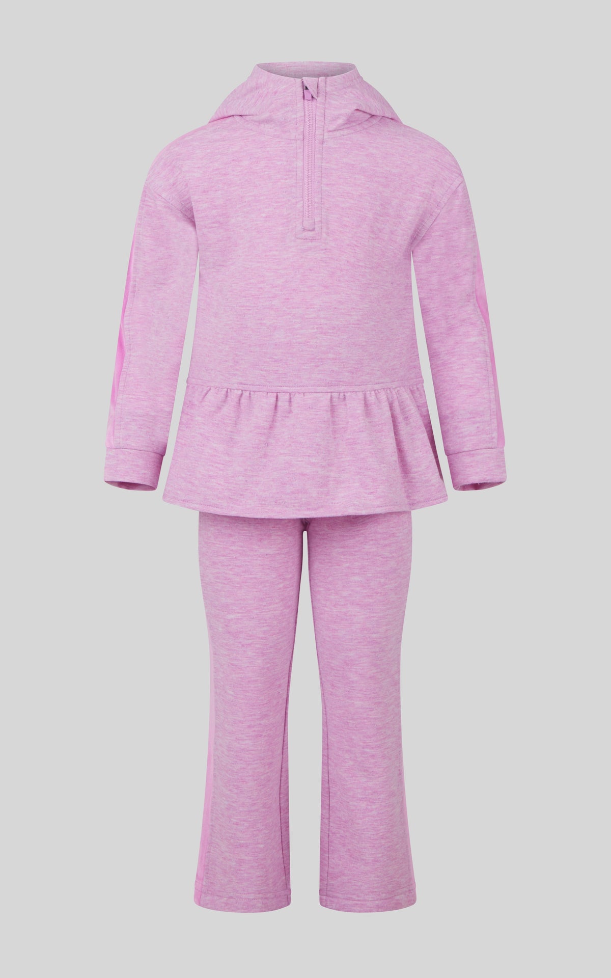 90 Degree by Reflex 4-6X 3 PC Girls Confetti Half Zip Pullover + Flared Pant + Coin Purse Set