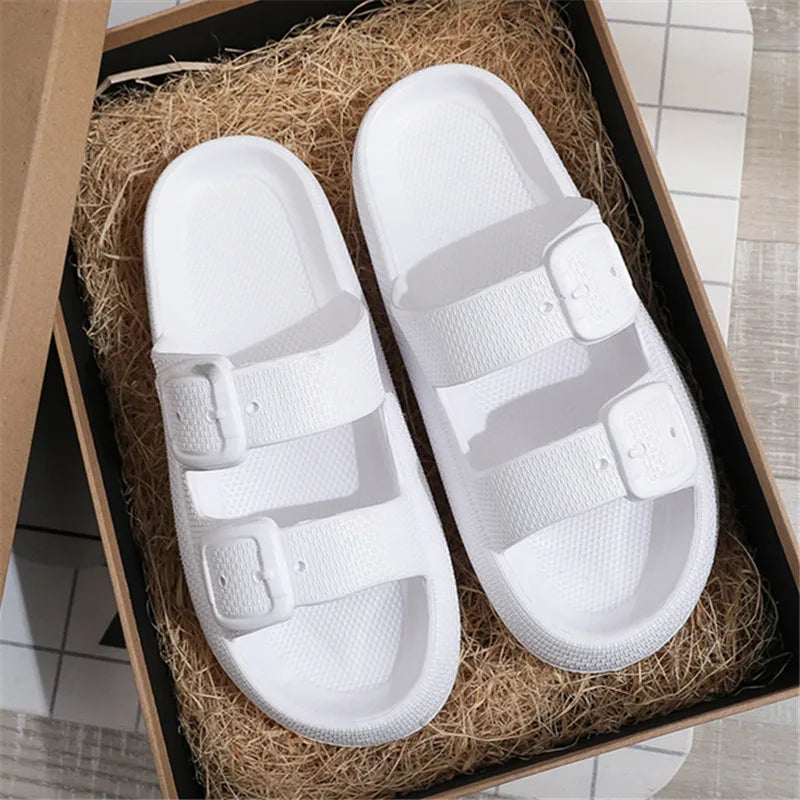 Comwarm New Women's Platform Slippers Outdoor Women's Sandals With Adjustable Buckle Summer Eva Soft Light Women Beach Slippers 2026