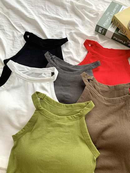 Women's Small Strap Vest Outdoor Wear Summer Beautiful Ba Sports Yoga Hanging Ne Top with Chest Pad Matching Underwear