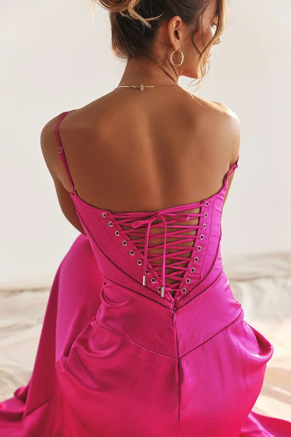 Women's new sexy slip dress slim backless dress long evening dress for women