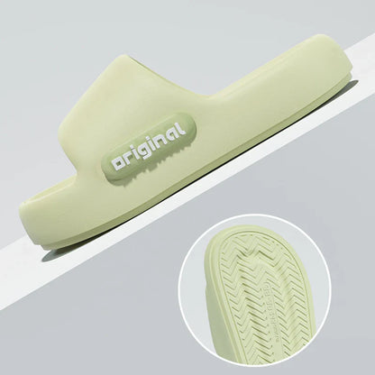 Thick Bottom Cloud Slippers Women Fashion Letter Print Platform Sandals Woman 2026 Comfortable Soft Sole Beach Pillow Slides