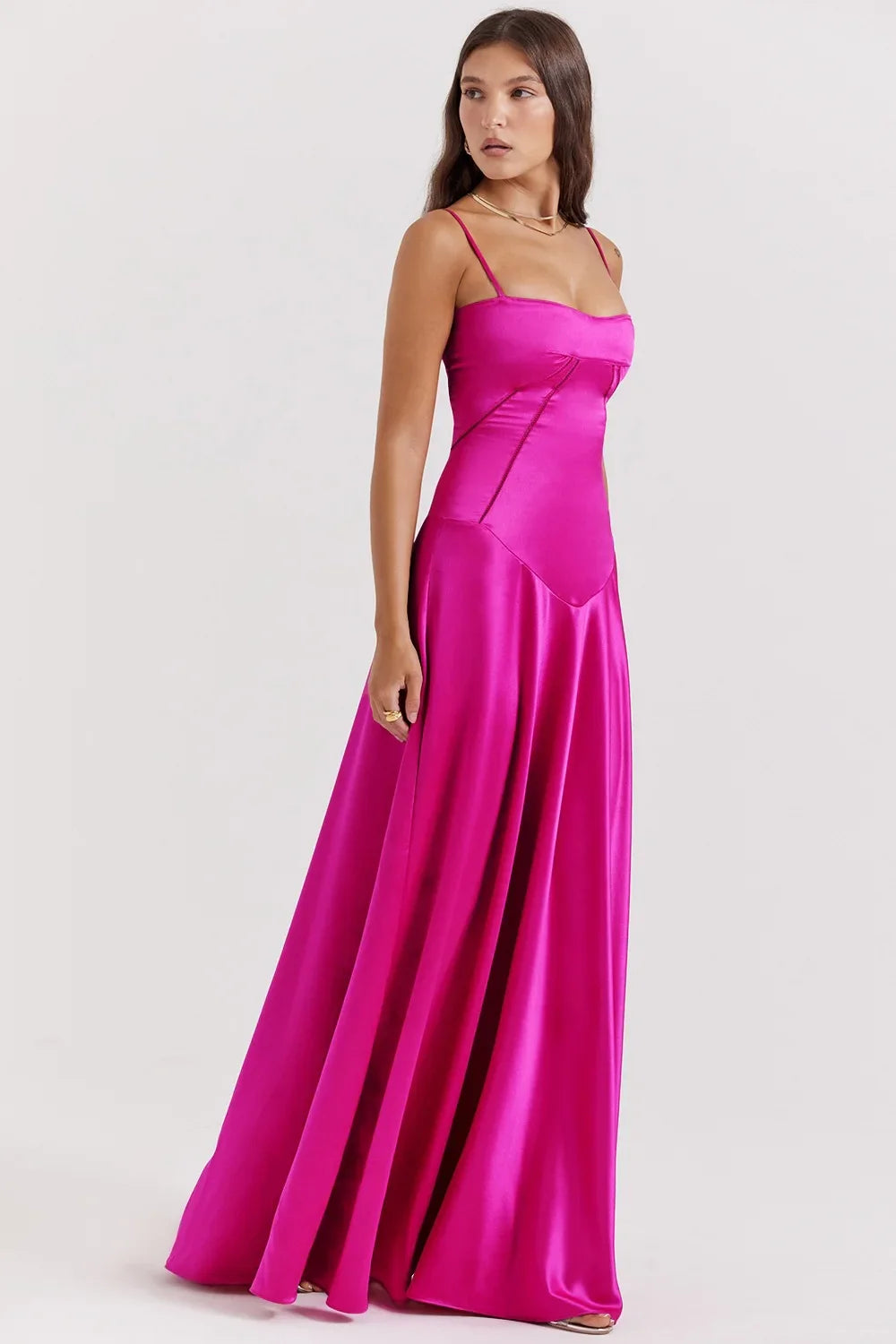 Women's new sexy slip dress slim backless dress long evening dress for women