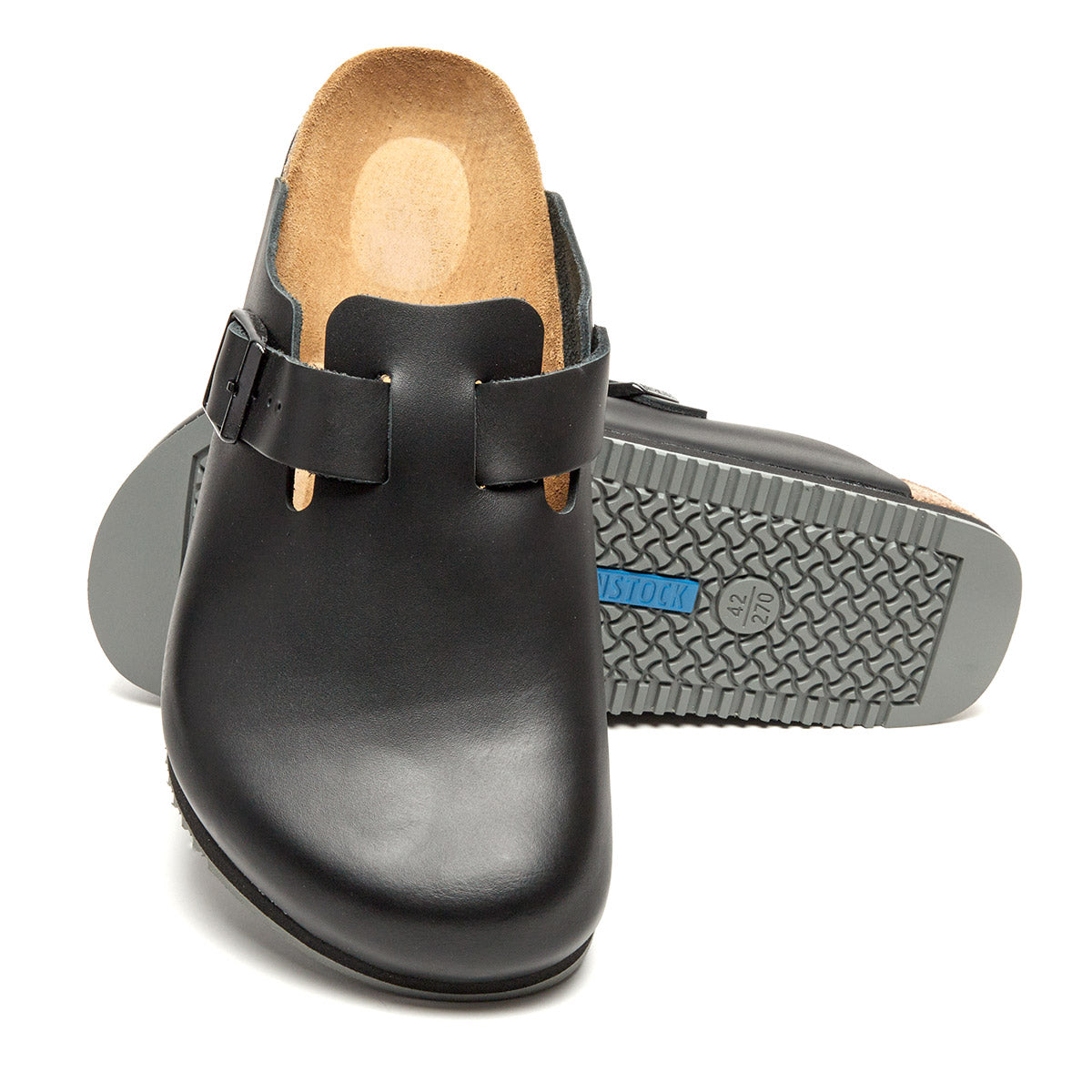 Birkenstock Boston Super Grip Leather Clogs