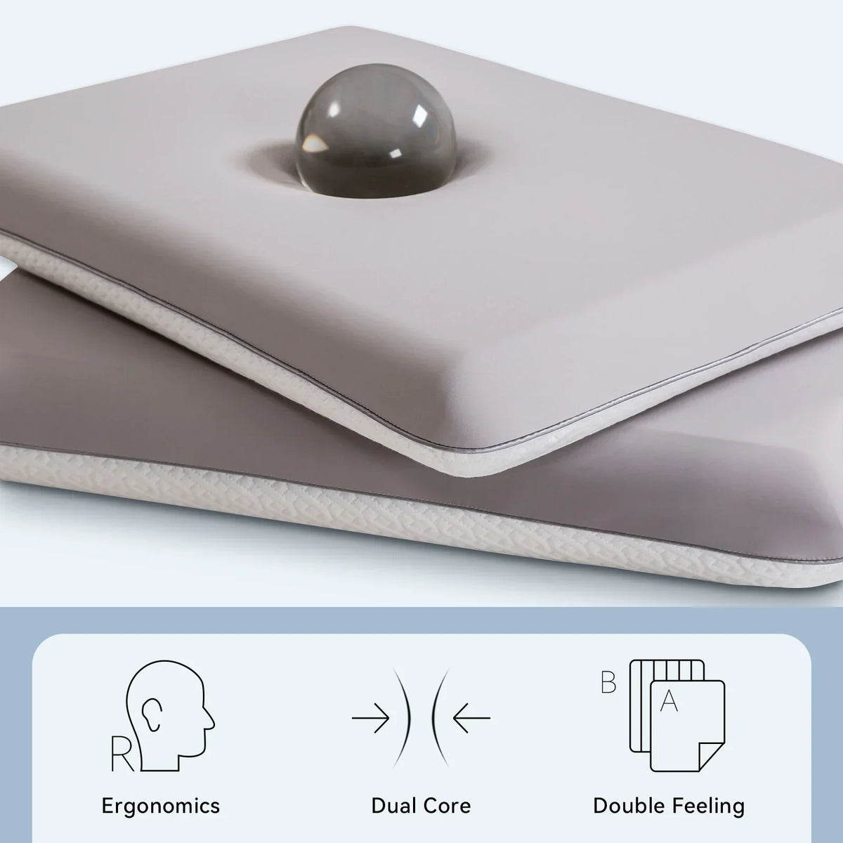 Dual-Sided Memory Foam Ergonomic Pillow for Neck Support