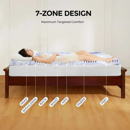 7-Zone Cooling Gel Memory Foam Mattress Topper