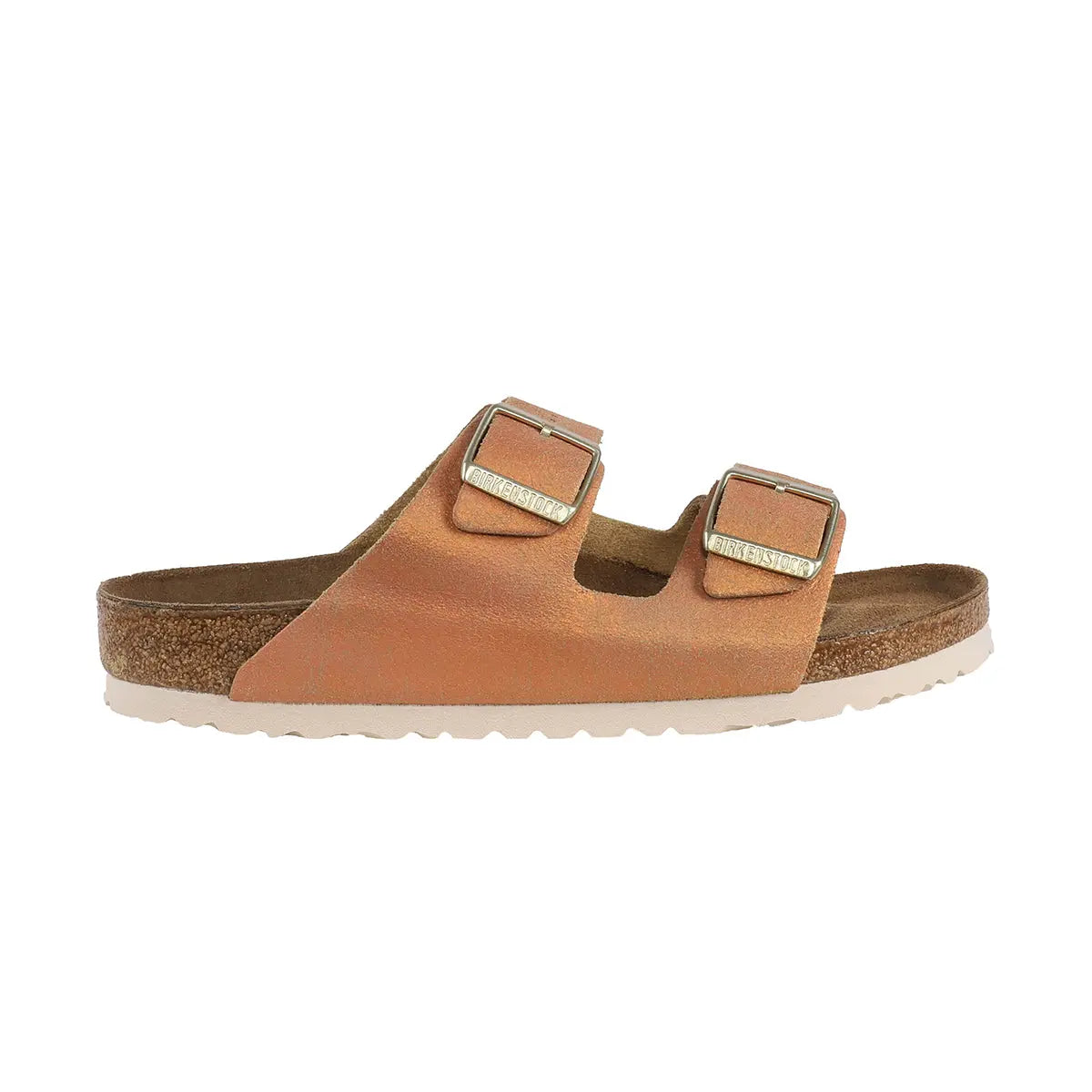 Birkenstock Arizona Suede Leather Sandals Washed Metallic Sea Copper 37 Regular/Wide