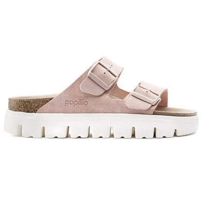 Birkenstock Women's Arizona Platform Suede Leather Soft Pink Sandals