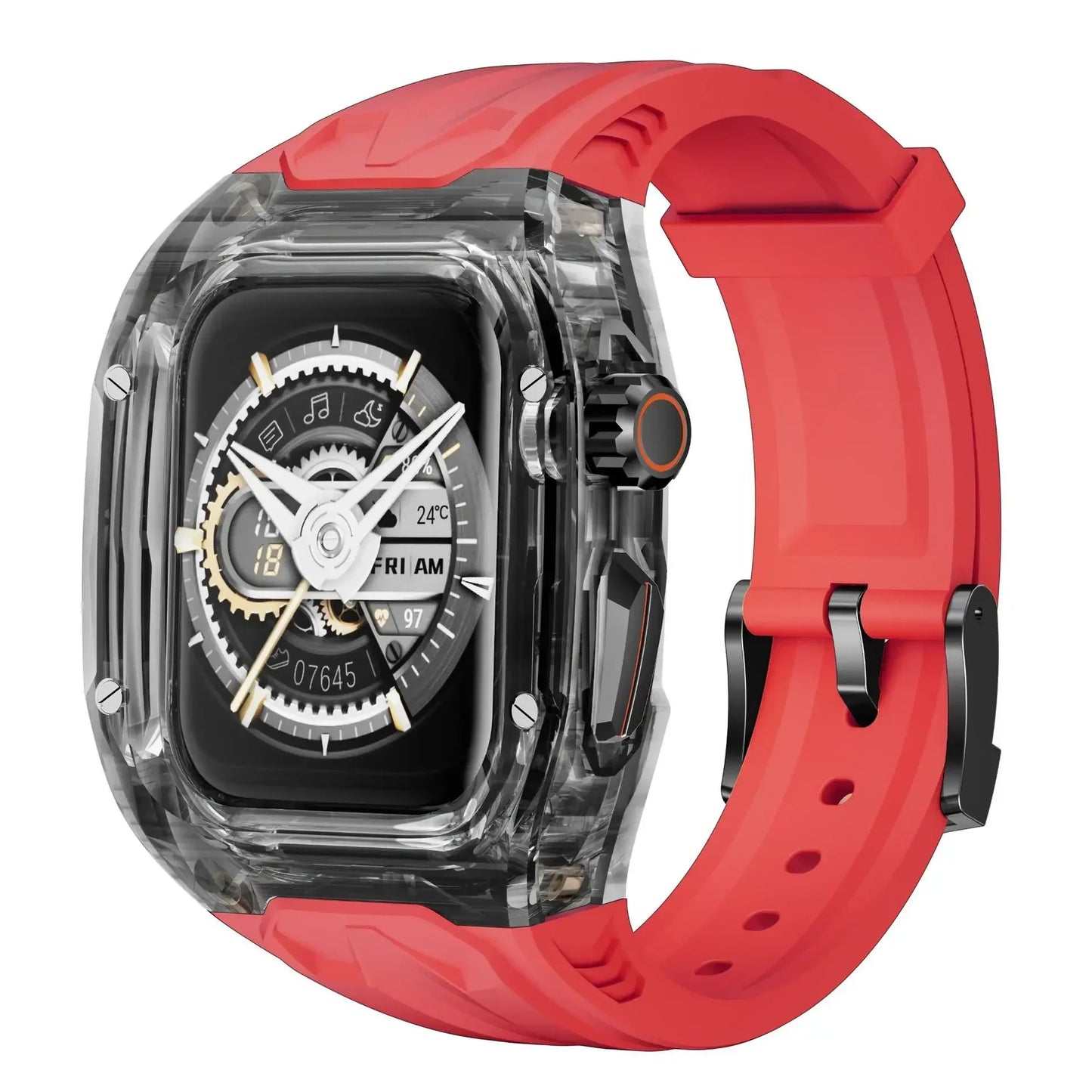 Apple Watch Transparent Rubber Strap and Case Kit - Versatile
