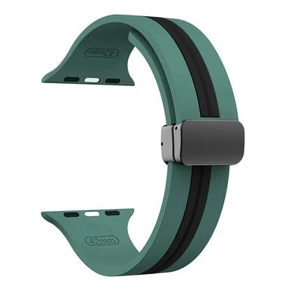 Apple Watch Silicone Strap - Durable Magnetic Closure Design