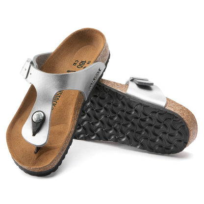 Birkenstock Kids Gizeh Birko-Flor Silver Sandals