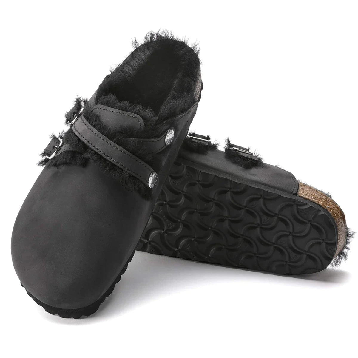 Birkenstock Women's Blair Shearling Oiled Leather/Shearling Sandals