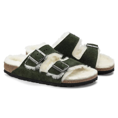 Birkenstock Women's Arizona Shearling Suede/Shearling Sandals