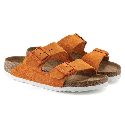 Birkenstock Arizona Soft Footbed Leather Suede Sandals