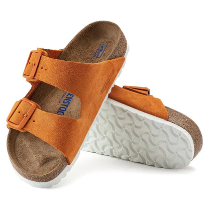 Birkenstock Arizona Soft Footbed Leather Suede Sandals
