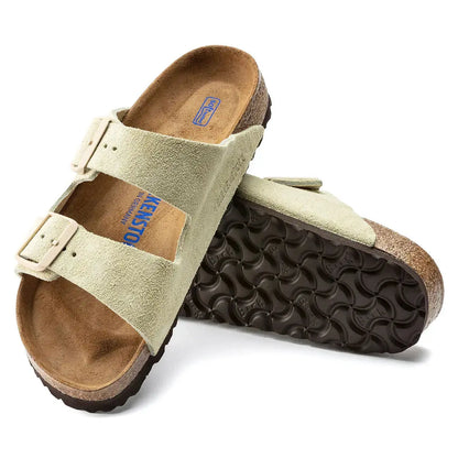 Birkenstock Arizona Soft Footbed Leather Suede Sandals