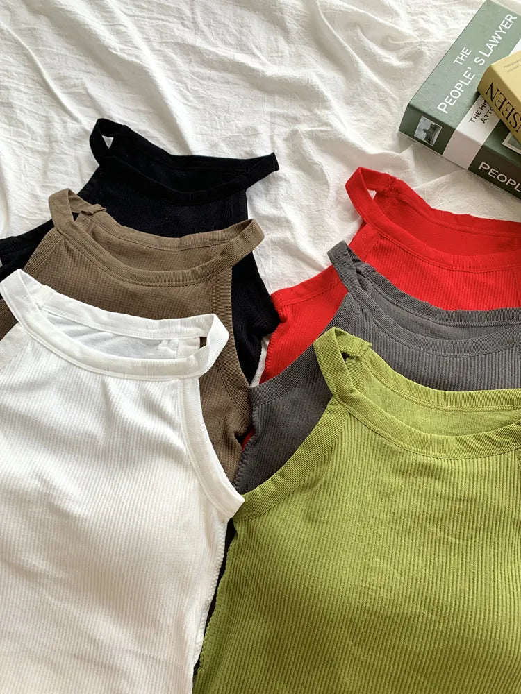 Women's Small Strap Vest Outdoor Wear Summer Beautiful Ba Sports Yoga Hanging Ne Top with Chest Pad Matching Underwear