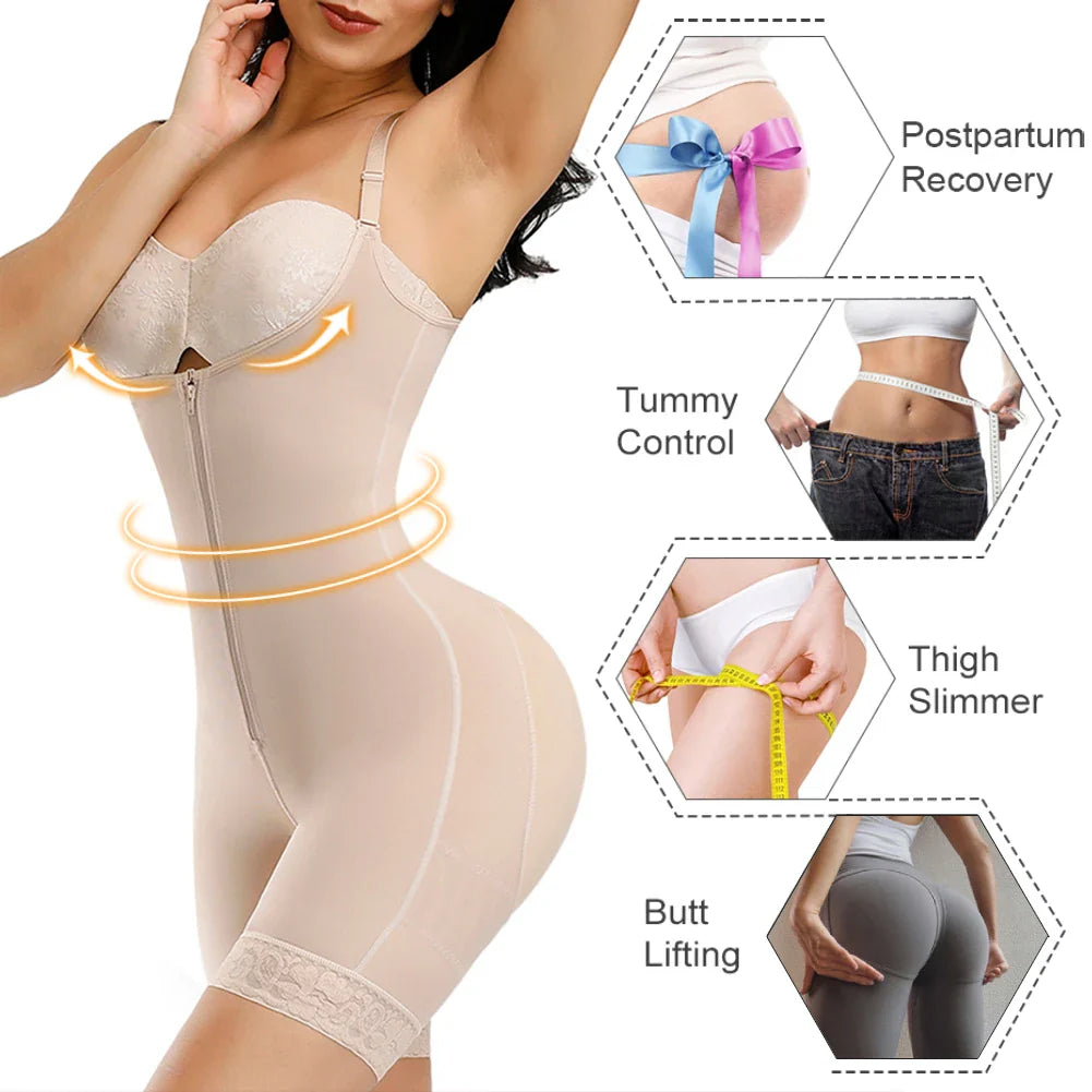 Straps Full Body Shaper Tummy Slimming Postpartum Stage 3 Girdle Push Up Butt Lifter Shapewear