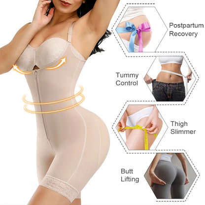 Straps Full Body Shaper Tummy Slimming Postpartum Stage 3 Girdle Push Up Butt Lifter Shapewear