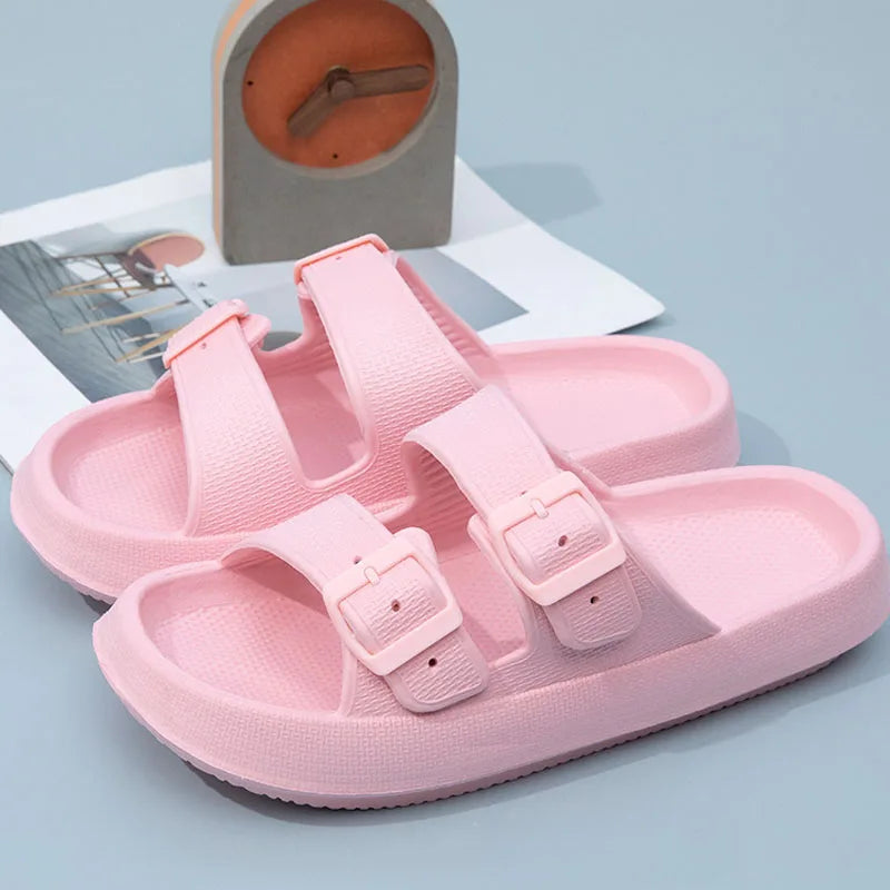 Comwarm New Women's Platform Slippers Outdoor Women's Sandals With Adjustable Buckle Summer Eva Soft Light Women Beach Slippers 2026