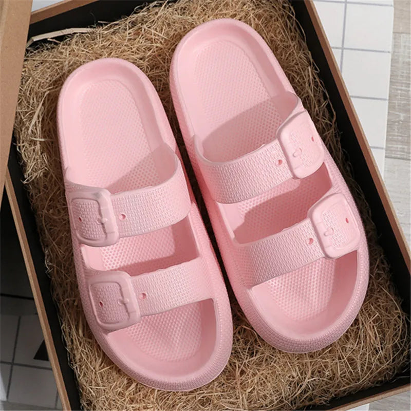 Comwarm New Women's Platform Slippers Outdoor Women's Sandals With Adjustable Buckle Summer Eva Soft Light Women Beach Slippers 2026