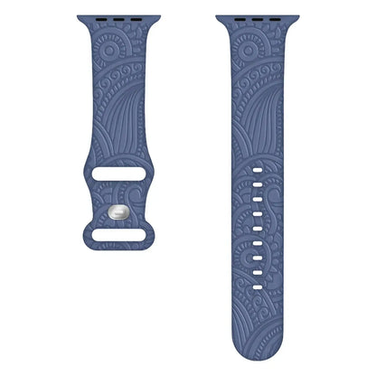 Apple Watch Silicone Strap - Stylish, Engraved Design