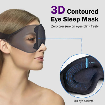 3D Sleep Mask – Memory Foam Eye Mask with 99% Light Blockout