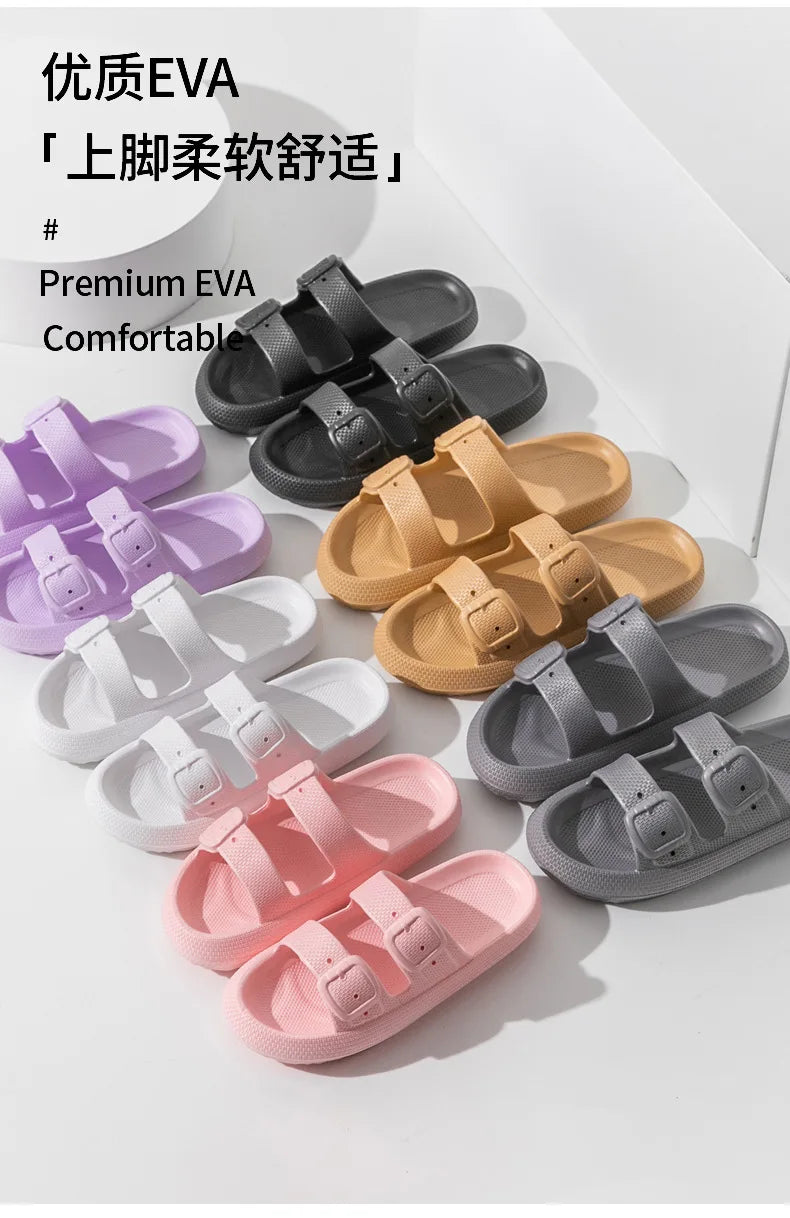 Comwarm New Women's Platform Slippers Outdoor Women's Sandals With Adjustable Buckle Summer Eva Soft Light Women Beach Slippers 2026