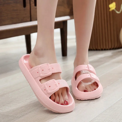 Comwarm New Women's Platform Slippers Outdoor Women's Sandals With Adjustable Buckle Summer Eva Soft Light Women Beach Slippers 2026
