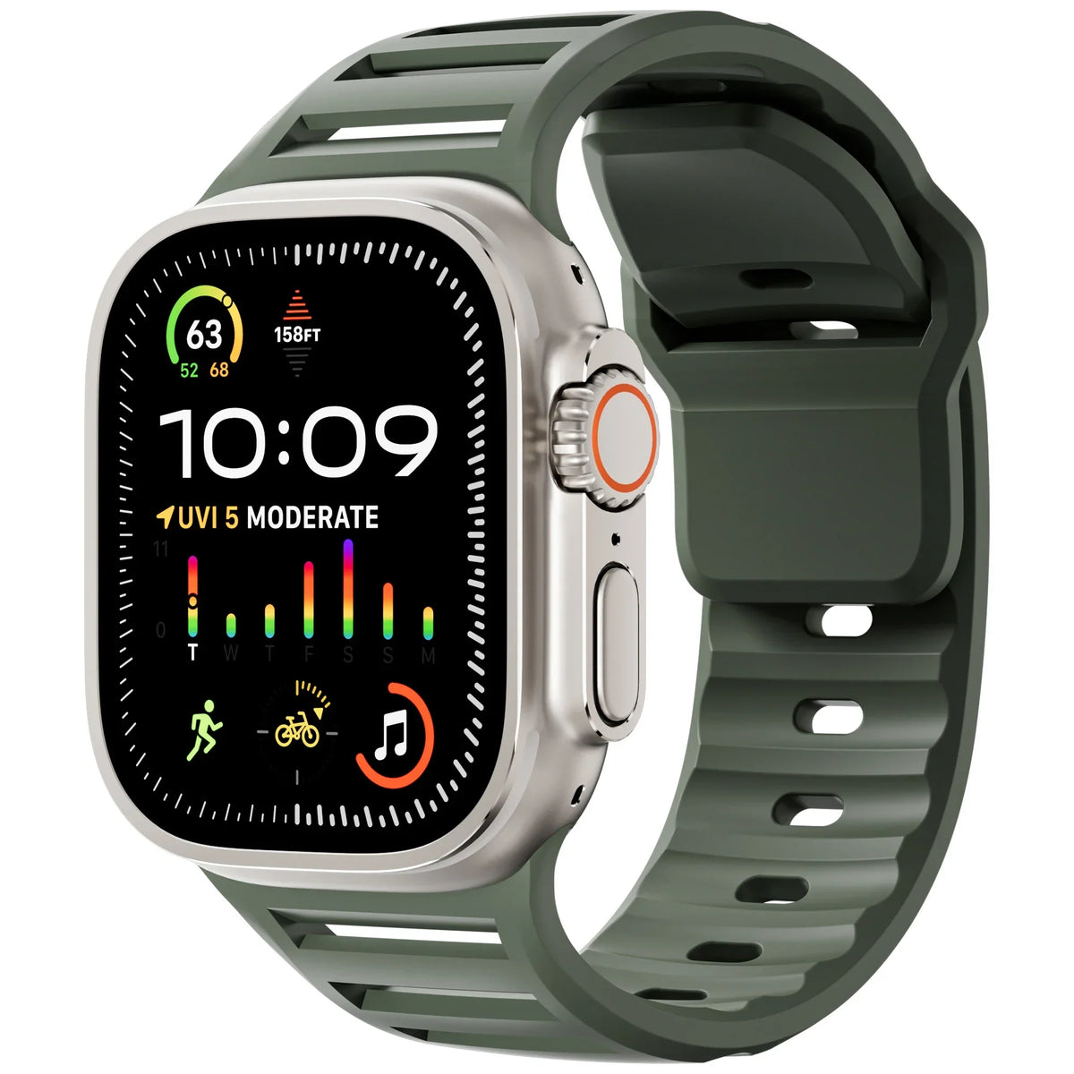 Apple Watch Sport Silicone Strap - Flexible, Waterproof Band