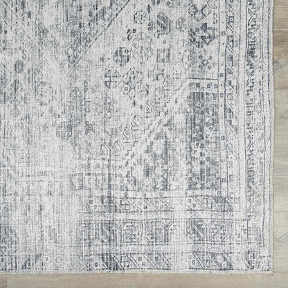 Barny Gray Blue Washable Rug - Clearance