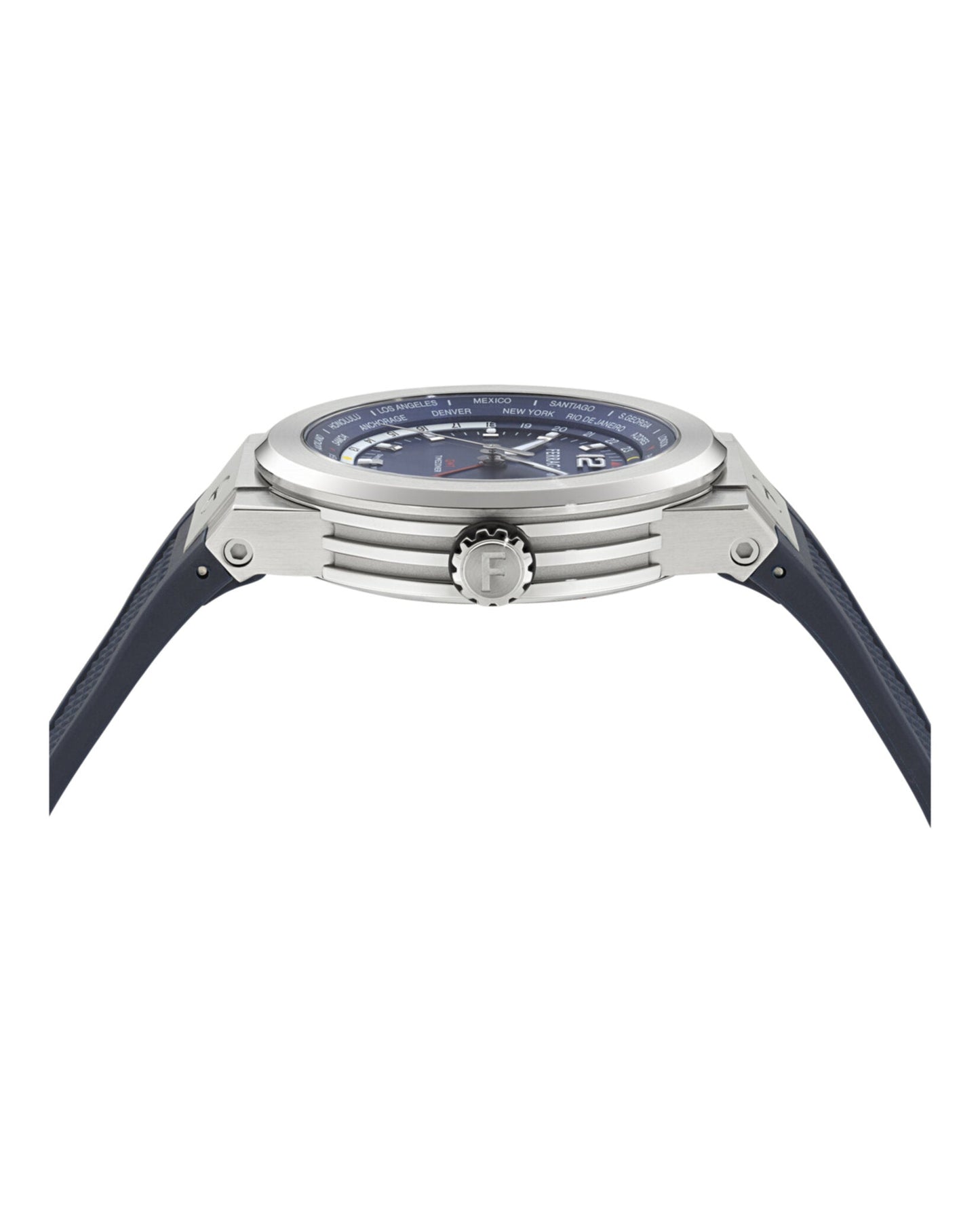 Ferragamo F-80 GMT Worldtime Silicone Watch