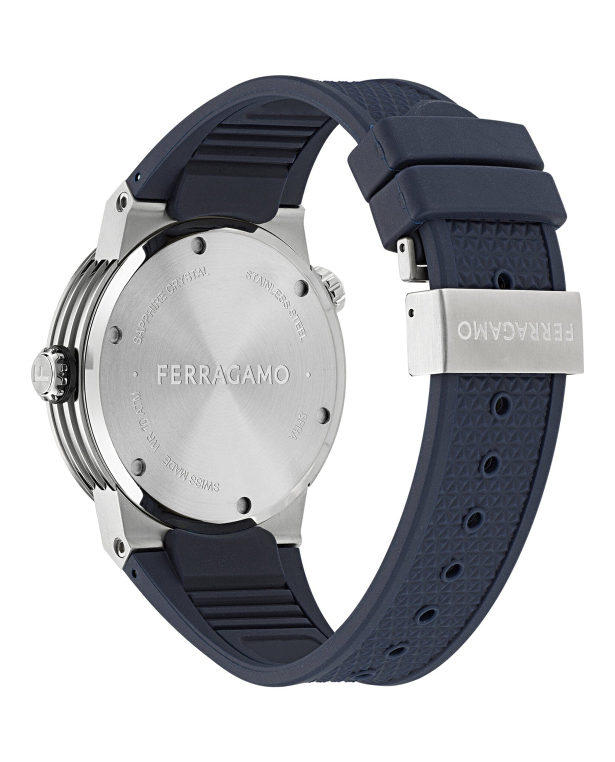 Ferragamo F-80 GMT Worldtime Silicone Watch