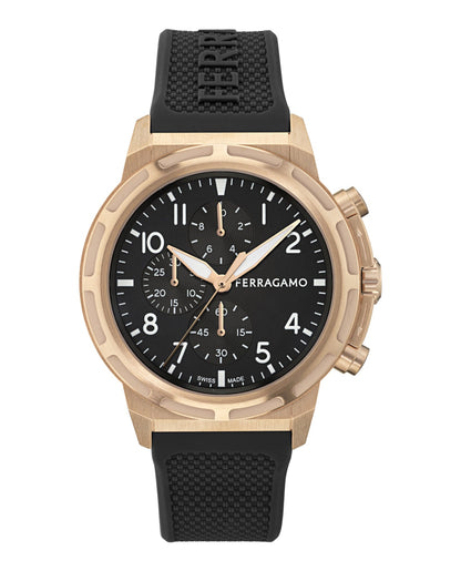 Ferragamo  Sport Chrono Silicone Watch