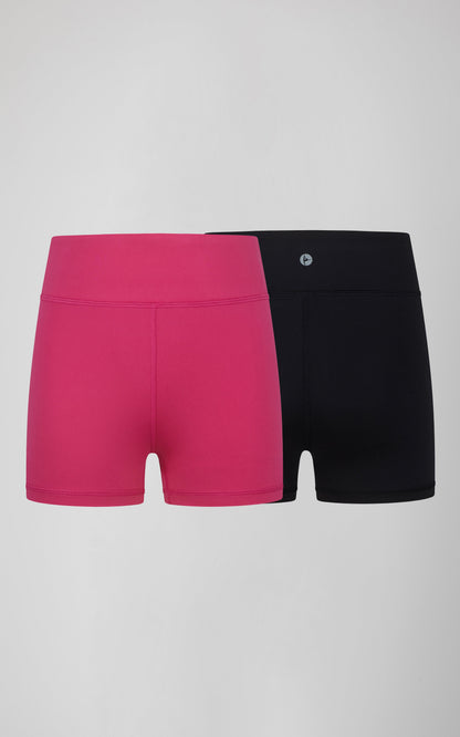 90 Degree by Reflex Girls 2 PK 3" Biker Shorts