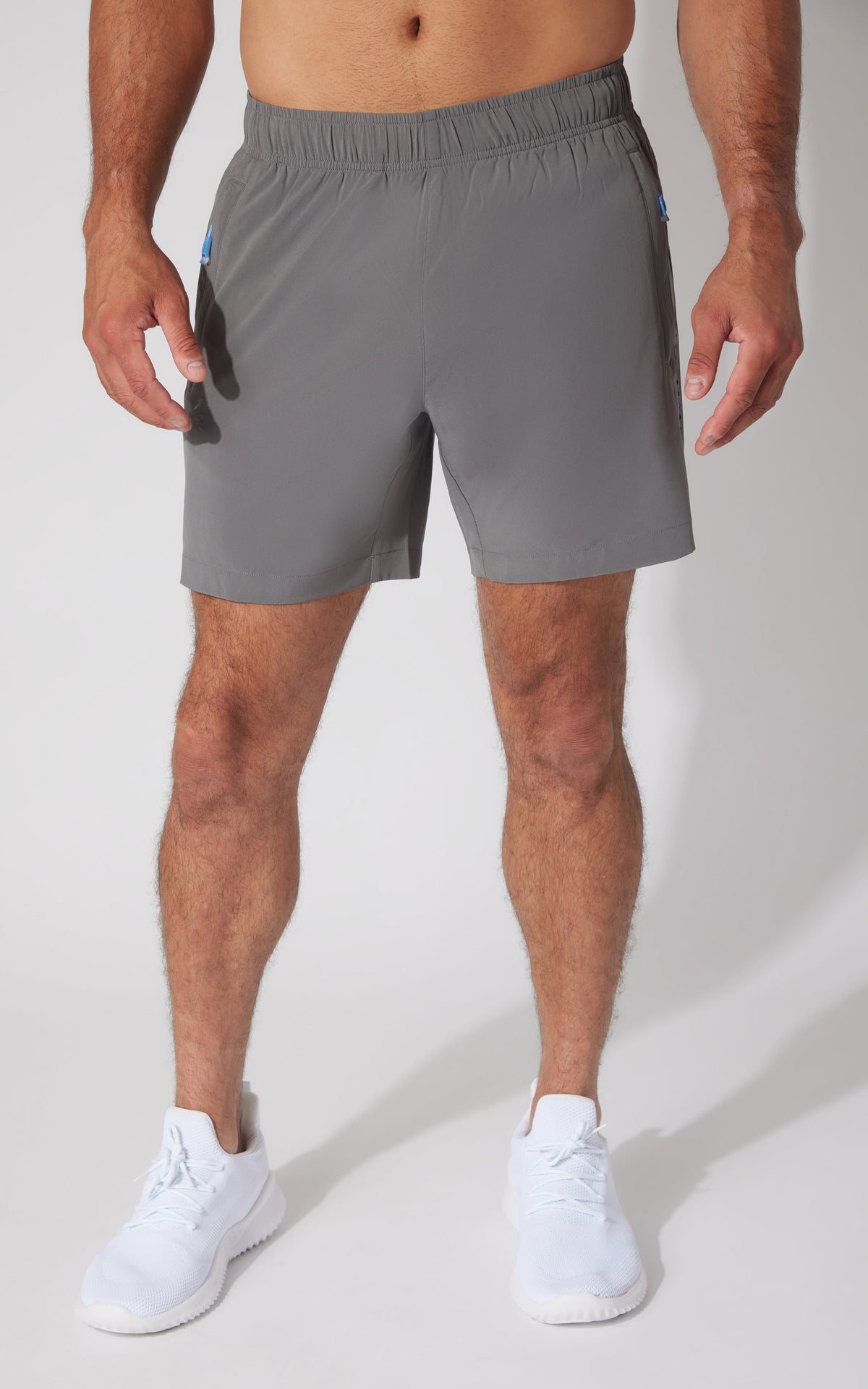 90 Degree by Reflex Men's Perforated Detail Woven Traction 7" Short