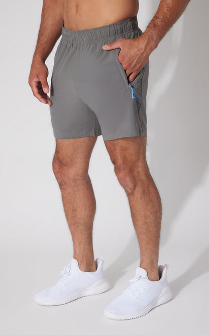 90 Degree by Reflex Men's Perforated Detail Woven Traction 7" Short