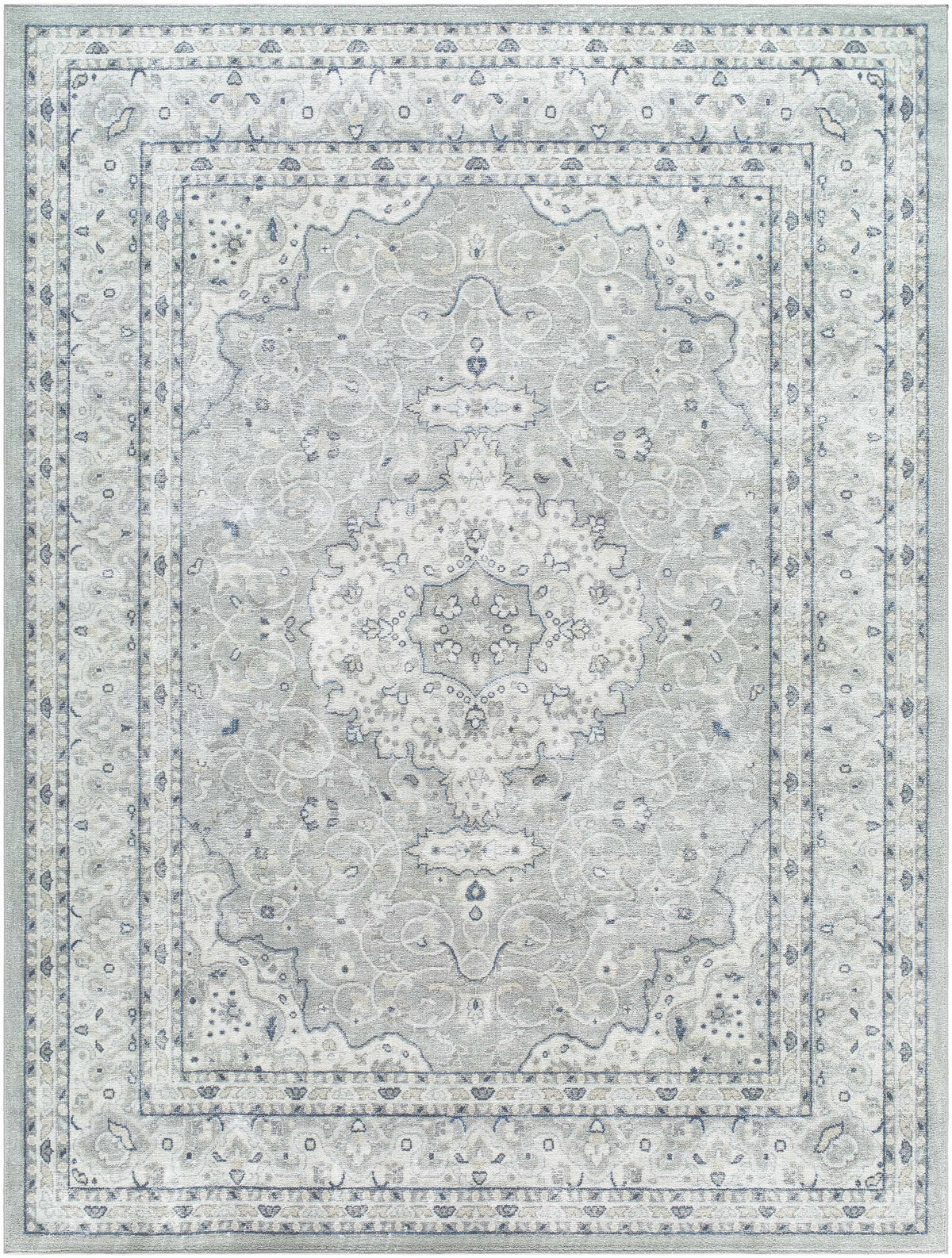 Farai Gray Medallion Area Rug