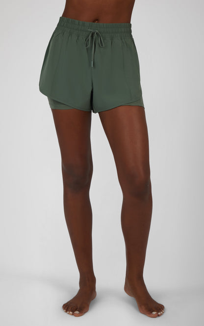 90 Degree by Reflex Lightstreme 2-in-1 Running Shorts with Drawstring