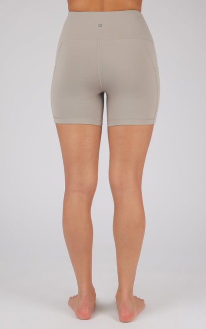 90 Degree by Reflex Lux Tribeca 5" High Waist Side Pocket Bike Short