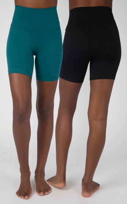 90 Degree by Reflex 2 PK Lux Super Hi Rise 7" Classic Biker Short