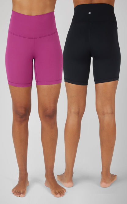 90 Degree by Reflex 2 PK Lux Super Hi Rise 7" Classic Biker Short