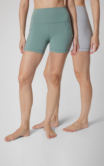 90 Degree by Reflex 2 PK Lux 5" One Classic and One Pocketed Shorts