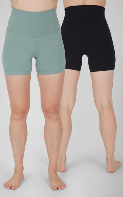 90 Degree by Reflex 2 PK Lux 5" Super High Waist Bike Shorts