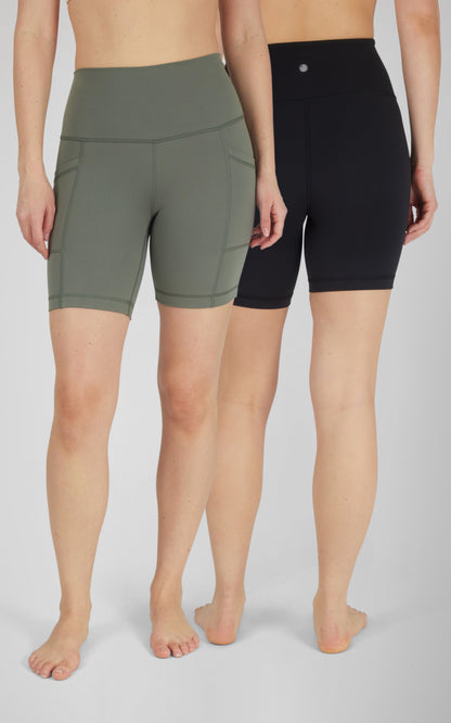 90 Degree by Reflex 2 PK 7" Lux Basic and Side Pocket Shorts