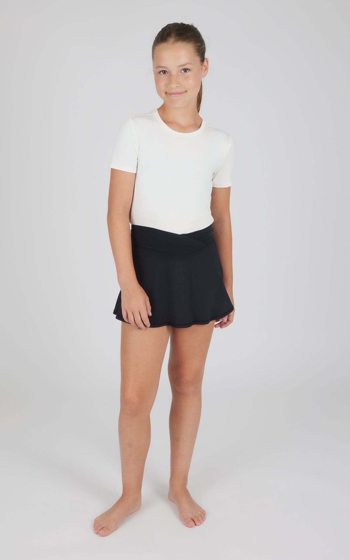 90 Degree by Reflex Girls 2 PK Crossover Waist Skort