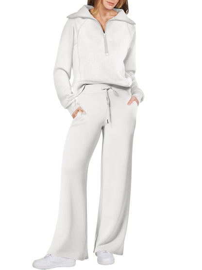 Women's Navy Collar Half Zip Suit (Buy 2 Free Shipping)