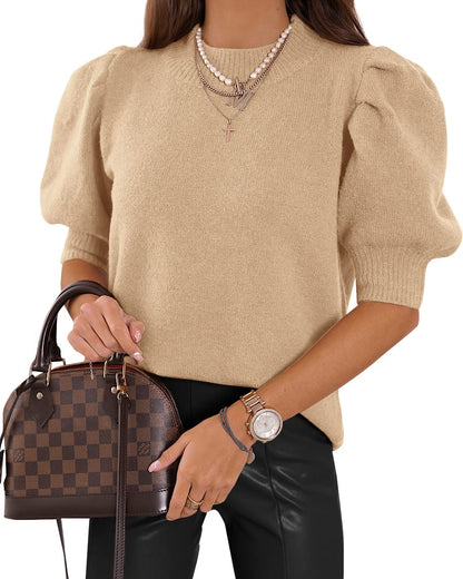 ✨Women's Puff Short Sleeve Sweater