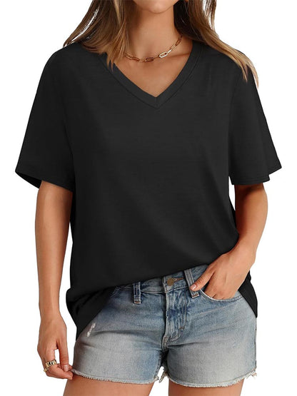 Womens V Neck Short Sleeve T Shirts